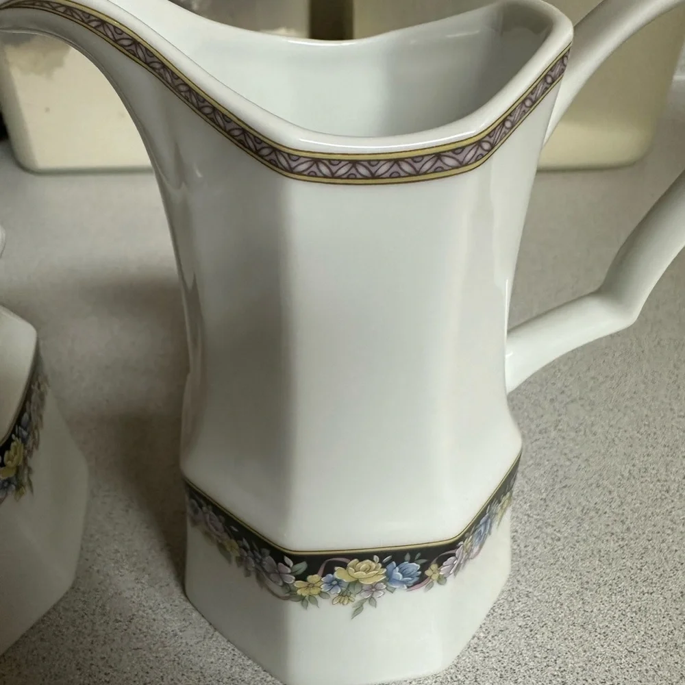 Christopher Stuart Evening Terrace Fine China Sugar & Creamer Set‎